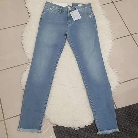 💕FRAME💕 Le High Skinny Micro Shredded Hem Jeans - Picture 14 of 16